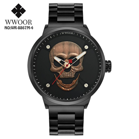 Reloj Wwoor Calavera Cobre NO