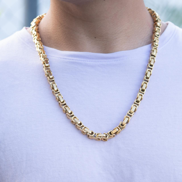 Cadena Rústica de Oro Laminado 18K