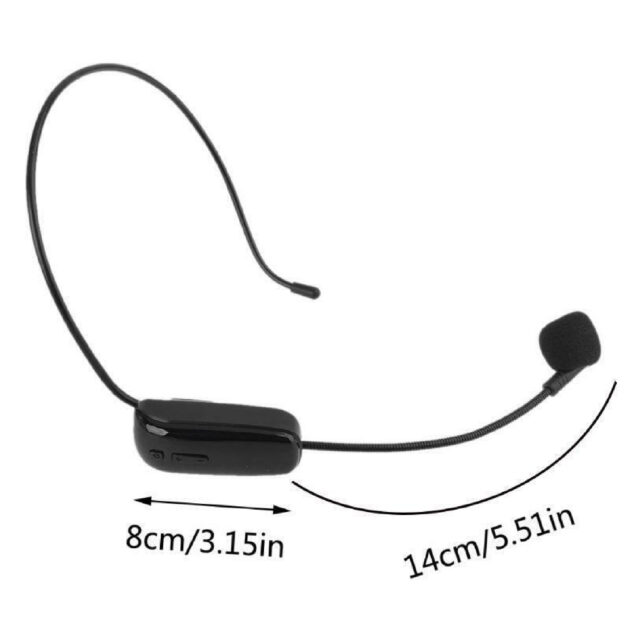 Conjunto de 2 Micrófonos Inalámbricos de Diadema UHF con Conector 3.5mm - Imagen 5